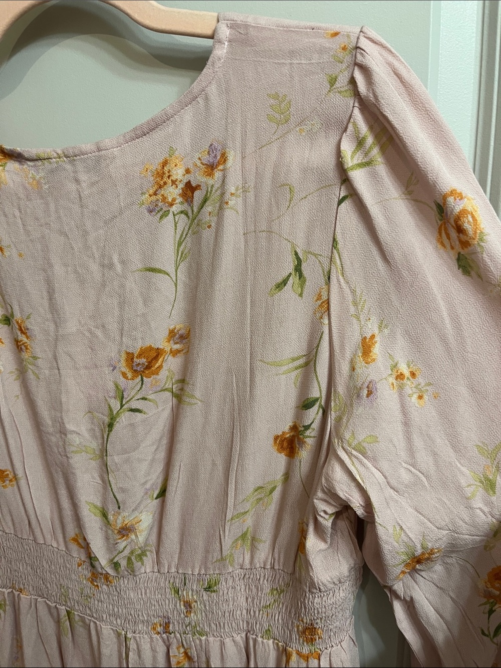 American Eagle Outfitters Blush Pink Floral Peasant Tunic - Picture 11 of 13